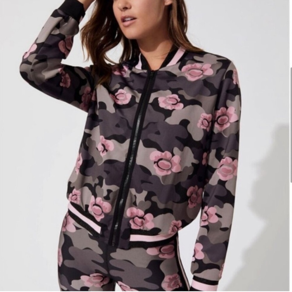 Ultracor Pink and Black Floral Bomber Jacket